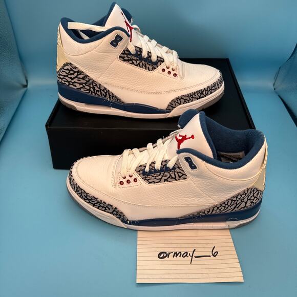 Air Jordan Retro 3 "True Blue" 2009 m8.5 w10 - Picture 3 of 16